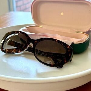 Kate Spade Tortoise Shell Sunglasses with Case
